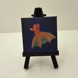 2" x 2" Vampire Squid Painting
