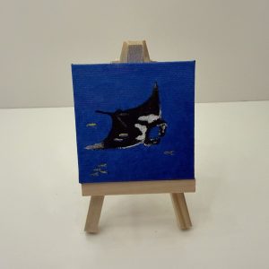 2" x 2" Giant Manta Ray Painting